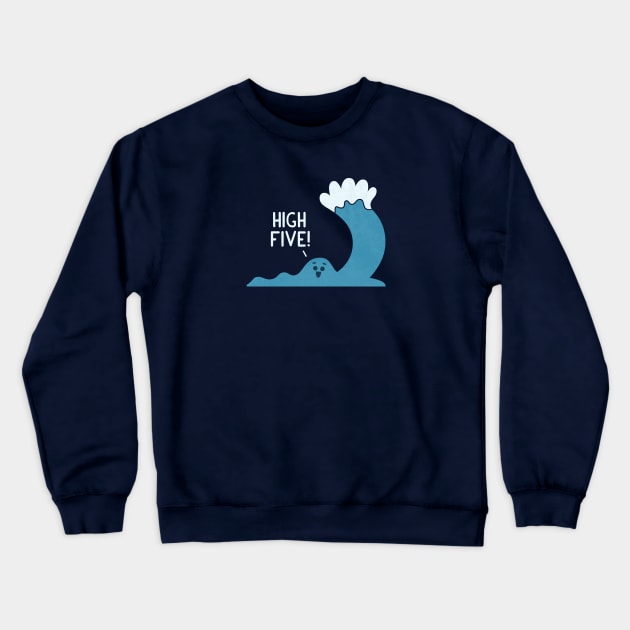 High Wave Crewneck Sweatshirt by HandsOffMyDinosaur